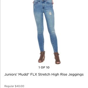 JUNIORS MUDD FLX STRETCH HIGH RISE JEGGINGS